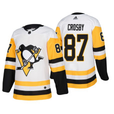 #87 Sidney Crosby Authentic Player White Away jersey