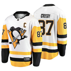 #87 Sidney Crosby 2018 Fanatics Branded Breakaway White Away jersey