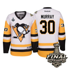 #30 Matt Murray White 2017 Stanley Cup Final Patch Away Premier Jersey