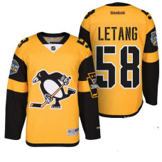 #58 Kris Letang Gold 2017 Stadium Series Jersey