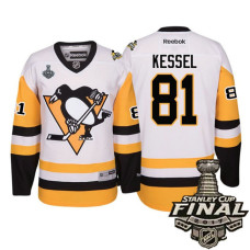 #81 Phil Kessel White 2017 Stanley Cup Final Patch Away Premier Jersey