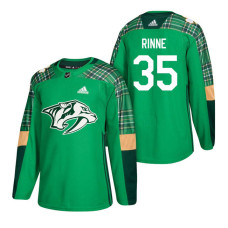 #35 Pekka Rinne 2018 St. Patrick's Day Jersey Green