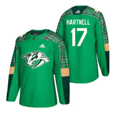 #17 Scott Hartnell 2018 St. Patrick's Day Jersey Green