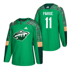 #11 Zach Parise 2018 St. Patrick's Day Jersey Green