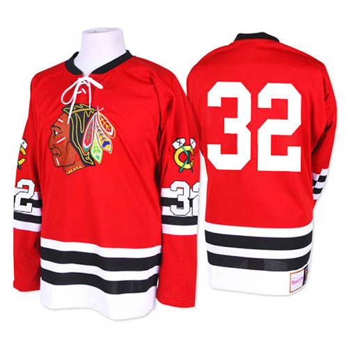 Mitchell And Ness 1960-61 Chicago Blackhawks No32 Michal Rozsival Red Stitched NHL Jersey