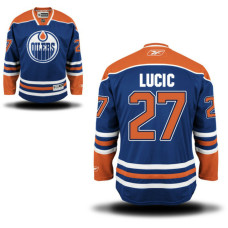 Oilers #27 Milan Lucic Royal Blue Premier Home Jersey
