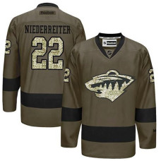 Nino Niederreiter #22 Green Camo Player Jersey