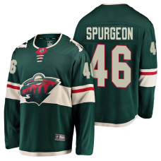 #46 Breakaway Fanatics branded Jared Spurgeon Jersey Green