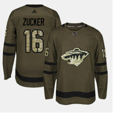 #16 Camo Salute To Service Jason Zucker Jersey