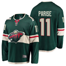 #11 Breakaway Fanatics branded Zach Parise Jersey Green