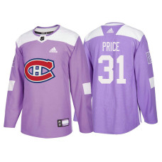 #31 Carey Price Purple 2018 Authentic Hockey Fights Cancer Jersey