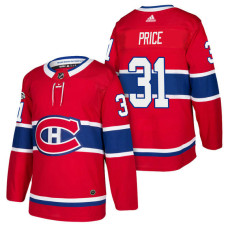 #31 Carey Price Red 2018 New Season Home Authentic Jersey With Anniversary Patch