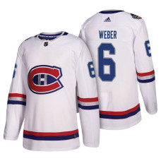 #6 White NHL100 Classic Shea Weber Jersey
