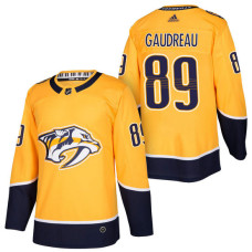 #89 Frederick Gaudreau Gold 2018 New Season Home Authentic Jersey