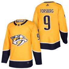 #9 Filip Forsberg Gold 2018 New Season Home Authentic Jersey