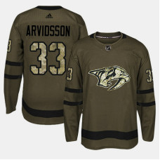 #33 Camo Salute To Service Viktor Arvidsson Jersey