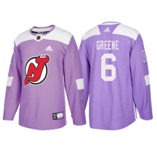 #6 Andy Greene Purple Hockey Fights Cancer Authentic Jersey