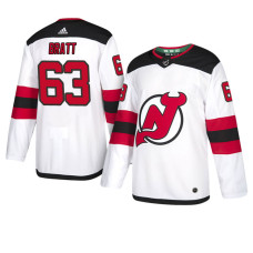 #63 White Authentic Away Jesper Bratt Jersey