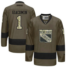 Eddie Giacomin #1 Green Camo Player Jersey