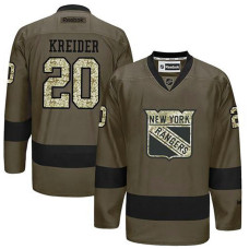 Chris Kreider #20 Green Camo Player Jersey