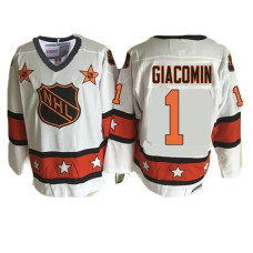 #1 Eddie Giacomin White 1981 ALL Star Throwback Jersey