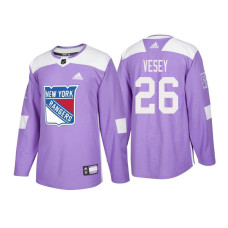 #26 Jimmy Vesey Purple 2018 Authentic Hockey Fights Cancer Jersey