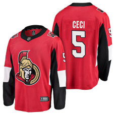 #5 Breakaway Player Cody Ceci Jersey Red