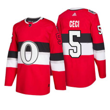 #5 Red NHL100 Classic Cody Ceci Jersey