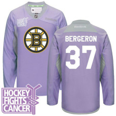 Patrice Bergeron #37 Purple Hockey Fights Cancer Jersey