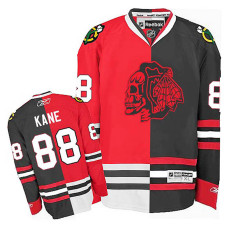 Patrick Kane #88 Red/Black Split Fashion Jersey