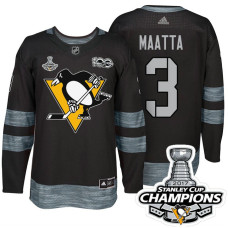 #3 Olli Maatta Black 2017 Stanley Cup Champions 100th Classic Limited Fashion Jersey