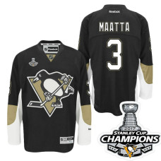 #3 Olli Maatta Black Stanley Cup Champions Home Throwback Jersey