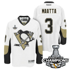 #3 Olli Maatta White Stanley Cup Champions Away Throwback Jersey