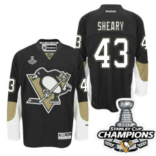 #43 Conor Sheary Black Stanley Cup Champions Home Throwback Jersey