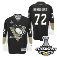 #72 Patric Hornqvist Black Stanley Cup Champions Home Throwback Jersey