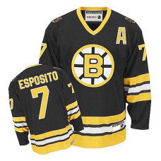 Phil Esposito #7 Black/Gold Throwback Jersey