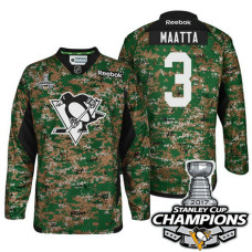 #3 Olli Maatta Camo 2017 Stanley Cup Champions Military Appreciation Premier Jersey