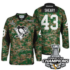 #43 Conor Sheary Camo 2017 Stanley Cup Champions Military Appreciation Premier Jersey