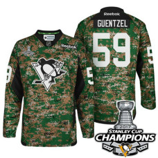 #59 Jake Guentzel Camo 2017 Stanley Cup Champions Military Appreciation Premier Jersey