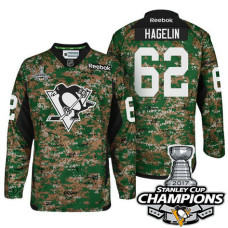 #62 Carl Hagelin Camo 2017 Stanley Cup Champions Military Appreciation Premier Jersey