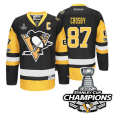 #87 Sidney Crosby Black 2017 Stanley Cup Champions Premier Jersey