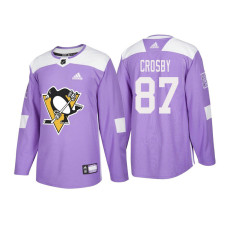 #87 Sidney Crosby Purple 2018 Authentic Hockey Fights Cancer Jersey