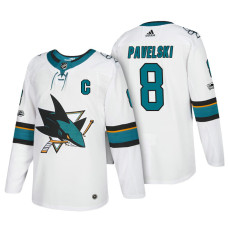 #8 Joe Pavelski White 2018 New Season Team Road Jersey