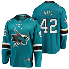 #42 Breakaway Player Joel Ward Jersey Teal