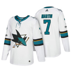 #7 Paul Martin White 2018 New Season Team Road Jersey