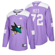 #72 Tim Heed Purple Hockey Fights Cancer Authentic Jersey