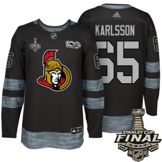 #65 Erik Karlsson Black 2017 Stanley Cup Final 100th Classic Limited Fashion Jersey