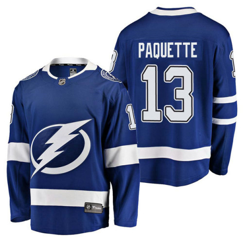 Adidas Tampa Bay Lightning No13 Cedric Paquette Blue Home Authentic Youth Stitched NHL Jersey