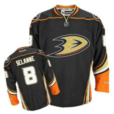 Teemu Selanne #8 Black Alternate Jersey