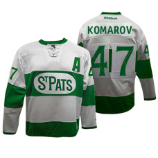 #47 Leo Komarov White Toronto St. Pats Throwback Jersey